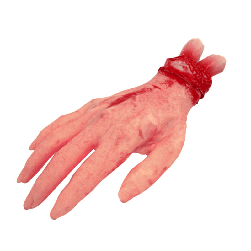 1PC 24cm     ¥ ؽ Ȱ ũ ҷ ǰ    ɰ /1pc 24cm Severed Scary Cut Off Bloody Fake Latex Life size Halloween Prop Hand Decoratio